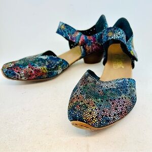 Rieker Antistress Multicolor Mirjam Adjustable Mary Jane Low Heels, size 39 8